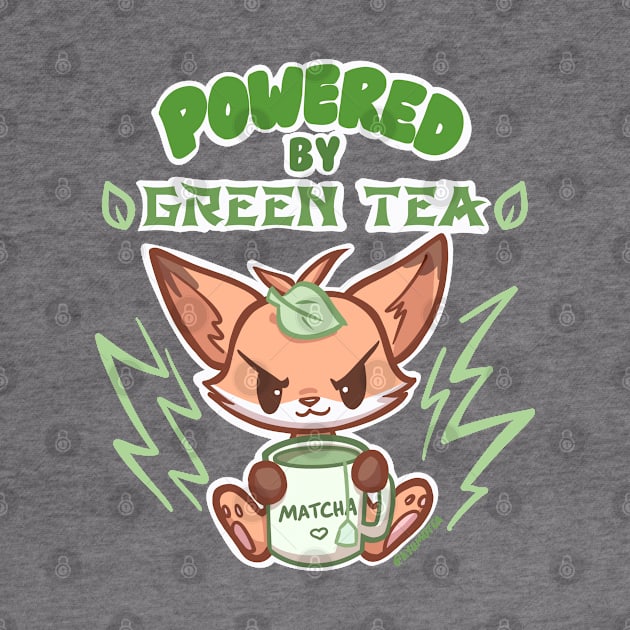 Cute Fox Powered by GREEN TEA leaf by Kyumotea